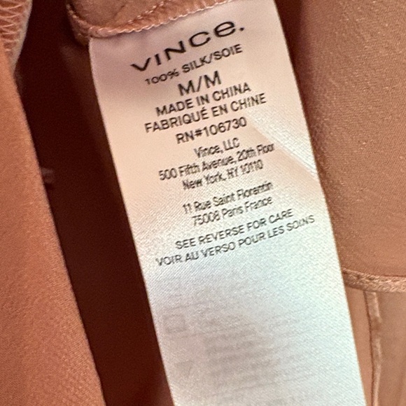 Vince Blush Silk Blouse - Picture 4 of 6